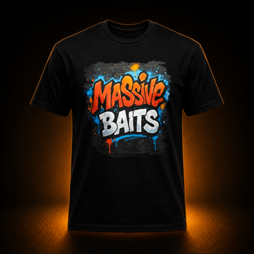 Massive Baits T-shirt Graffiti Zwart