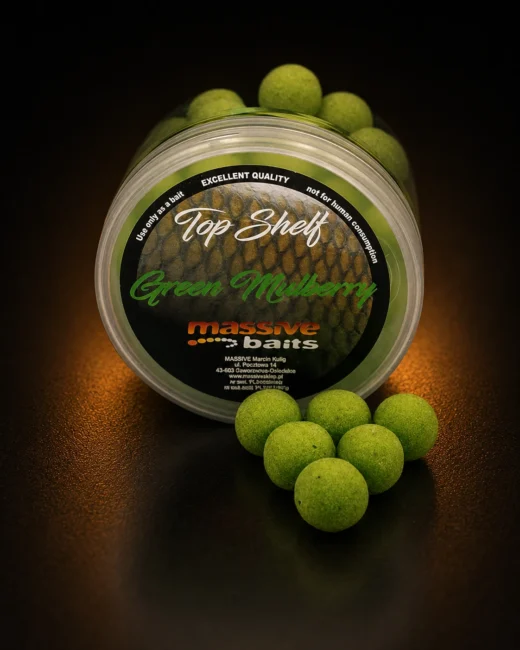 Massive Baits Green Mulberry Pop-Ups 14mm