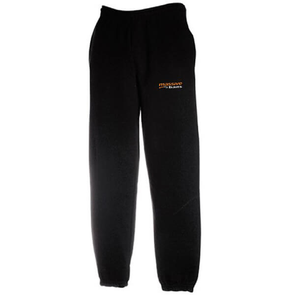 Massive Baits: Zwarte joggingbroek *borduurwerk*